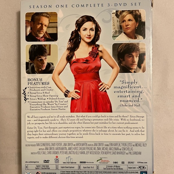 Being Erica The Complete Season One DVD, 3 Discs, Canadian CBC Series, season 1 - Picture 3 of 4